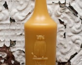 Beeswax Candle - antique bottle shaped - "OWL DRUG CO." - by Pollen Arts - XLg.