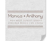 Wedding Address Stamp Personalized Rubber Stamp