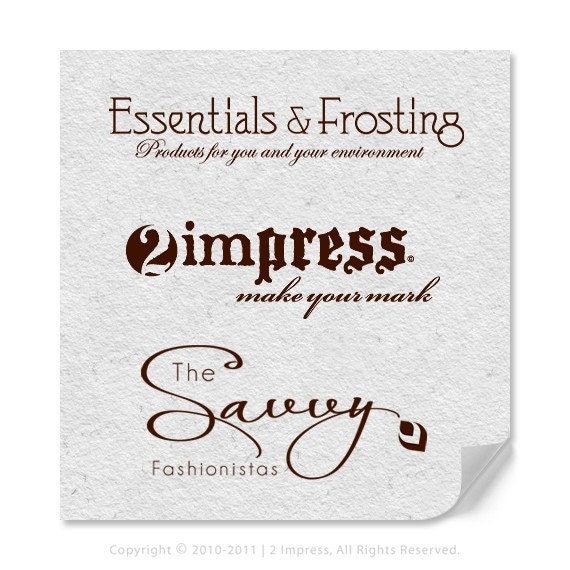 LARGE SIZE Logo Art Rubber Stamp Impression size up to a large 2 x 4 inches