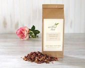 Rose Petal Raspberry Fruit Tea, Loose Leaf Herbal Infusion, 3.5 oz. bag, No Caffeine, Mouth Watering Iced Tea, Perfect Picnic Tea