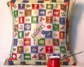 Calorie Counter Vintage Hanky Pillow