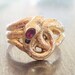 Antique Victorian Ruby and Diamond Serpent Ring