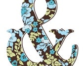 11x14 Poster - Floral Ampersand - Brown