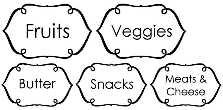 Custom Simple Thin Frame Jar labels or Refrigerator labels