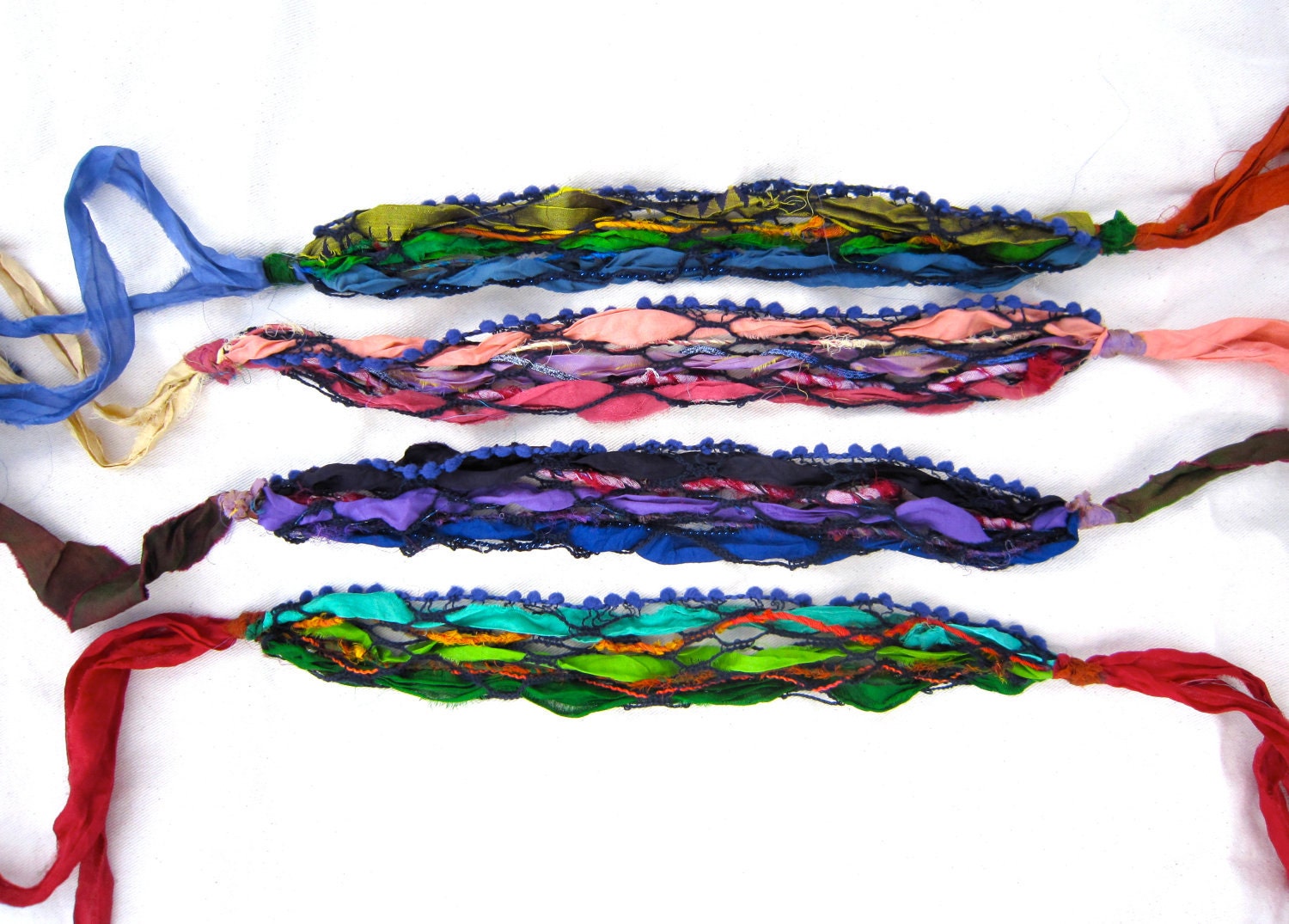 Hippie Headband Bandana and Wrist Wrap Bracelet