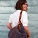 The Chimayo Bag // Heavy Brushed Twill, Leather, and Rainbow Contrast. Converts from Backpack to Tote