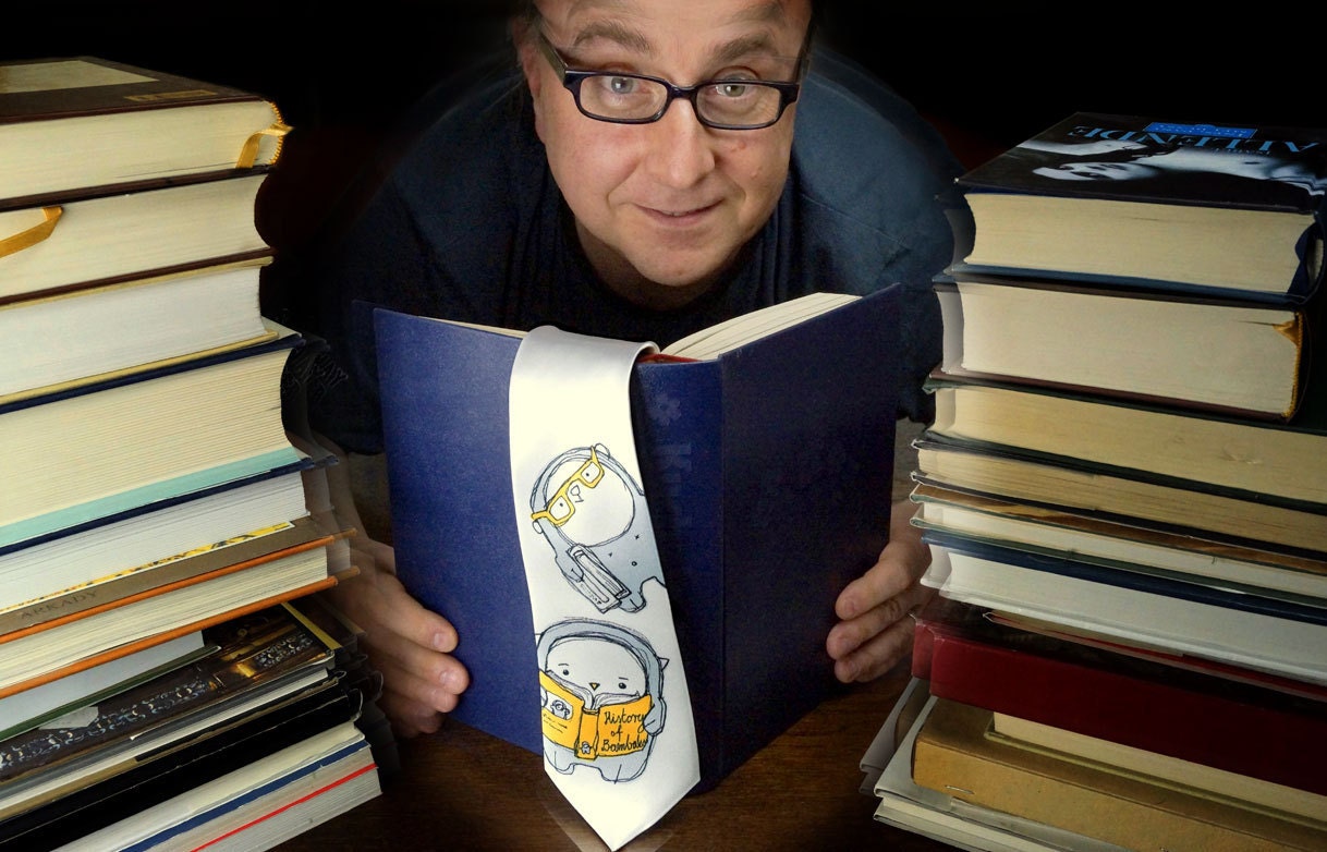 Mens necktie for NERD or book lover. Tie Two Clever Bambaks best gift for dad. Gift for teacher.