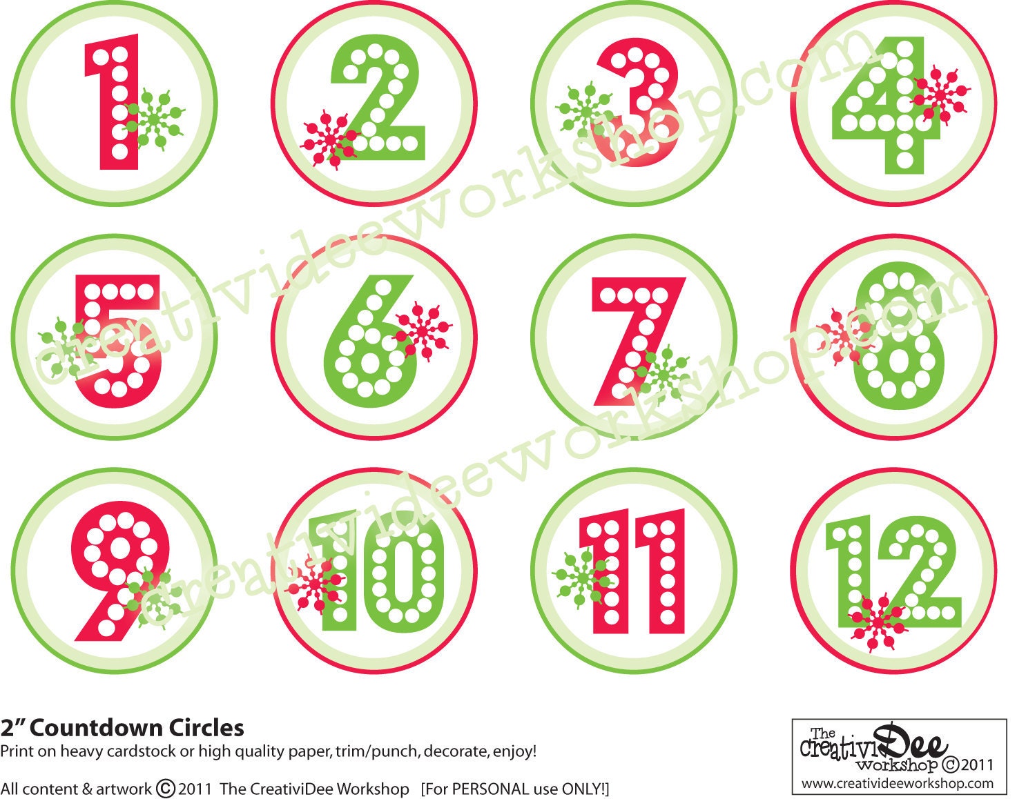 Advent Calendar or Holiday Countdown - DIY Printable 24 Numbers & Matching Daily Activity Cards