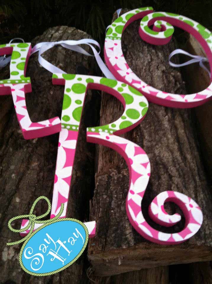 Pattern Letters personalized in the pattern of your choice