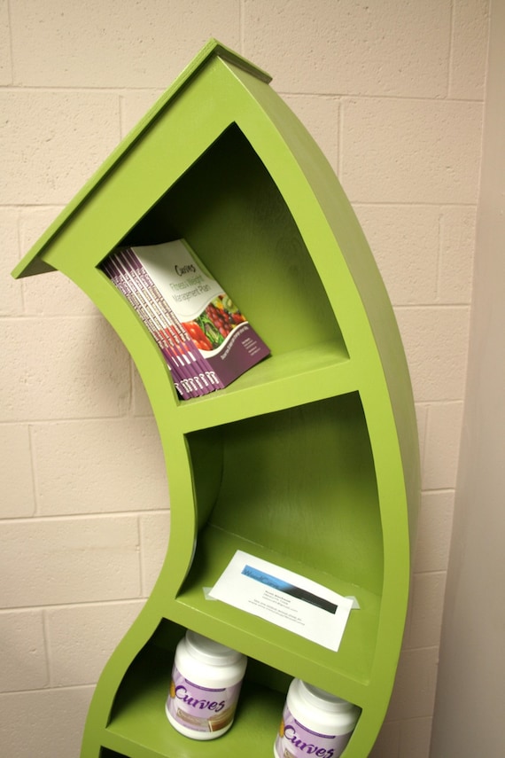 Handmade 6FT curved bookshelf,Other colors available