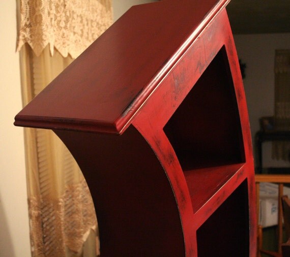 FREE SHIPPING,Handmade 6FT Distressed Red