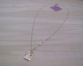 Hoot - Owl Handmade Pendant and Sterling Silver Asymmetric Necklace