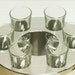 Vintage Mad Men silver shot glass cocktail ice bucket combo