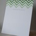 Chevron Stripe Personalized Stationery Flat Note Cards- Set of 12