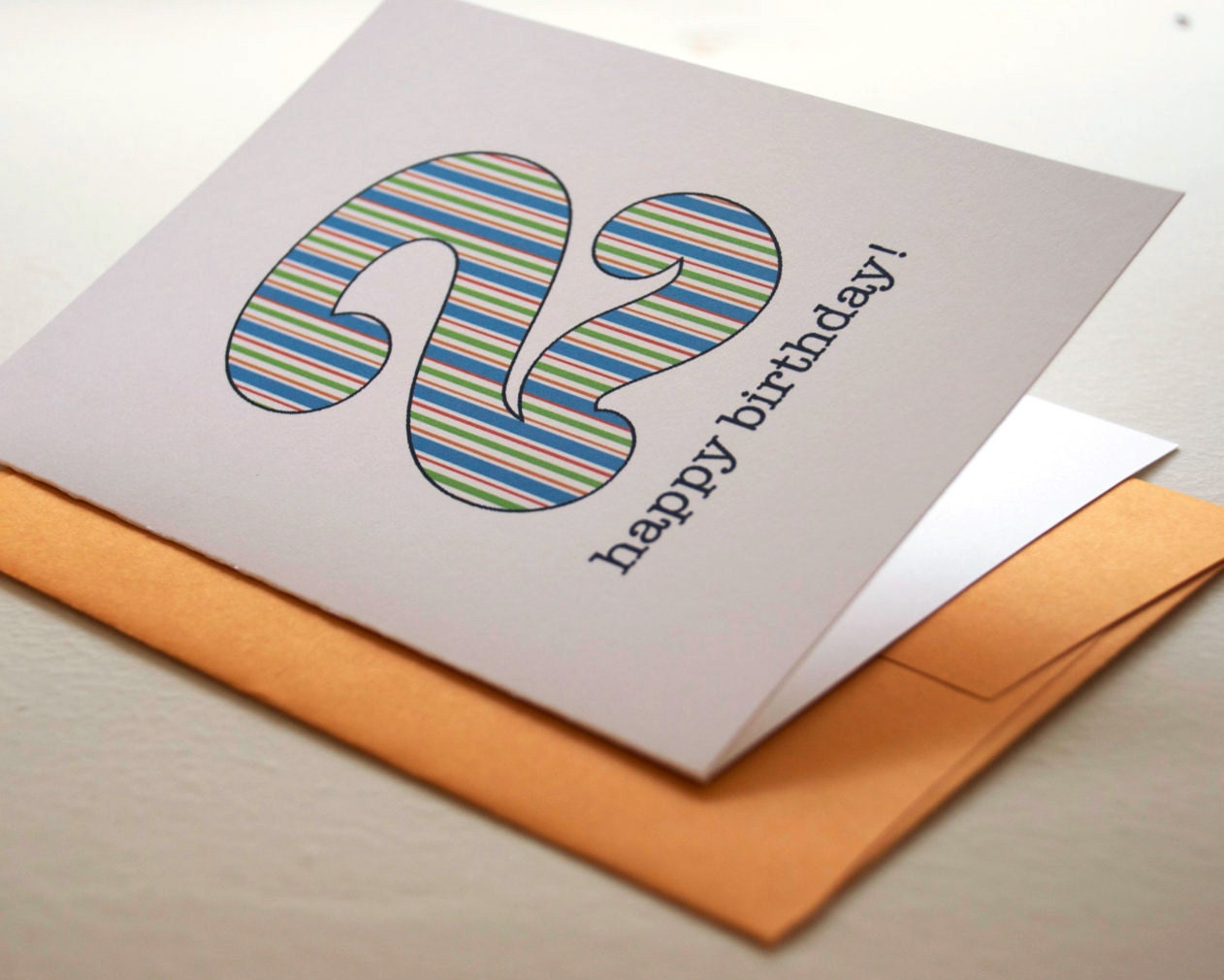 Toddler Birthday Card for Second Birthday - Happy Birthday Card