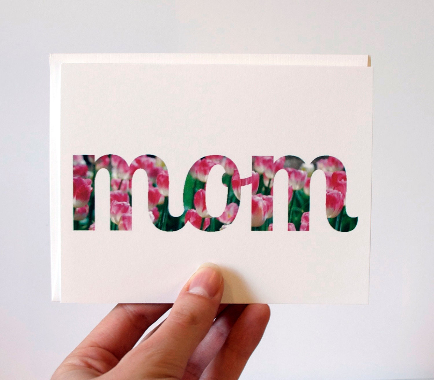 Mother's Day Card - Mom - Pink Tulips