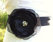 SALE Black Wedding Sash Belt... bridesmaids sash Wedding Day Sash Belt... Bridal, Prom, Ball , Portraits....