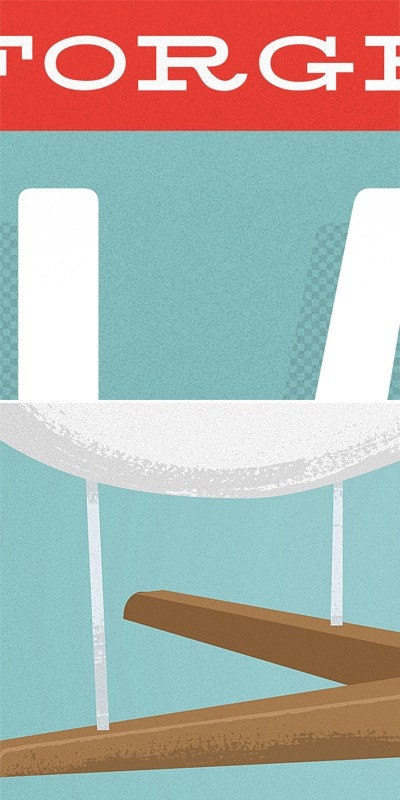 Retro Art, Eames poster, Retro office poster, Mid century modern, Motivational poster print "dont forget to relax" A3