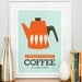 Kitchen art Print Coffee Cathrineholm  retro  mid century modern inspired kettle art poster A3 size