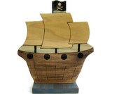 Kids Pirate Ship Toy - Wooden Toy - Waldorf Toy