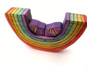 Gnome Rainbow Cradle - Wooden Toy - Handmade Toy