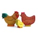 Chicken Family - Farm Toy - Animal Toy - Waldorf Toy
