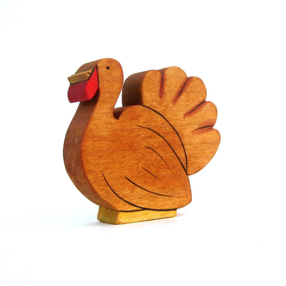 Turkey Toy - Fall Nature Table Toy - Handmade Toy