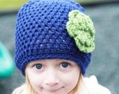 Flower Hat - Crochet Flower Beanie - Toddler Flower Hat - Toddler Crochet Hat - Girls Beanie - MyStitchInTime