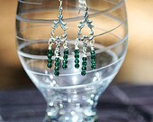 Victorian style chandelier earrings with Swarovski Crystals