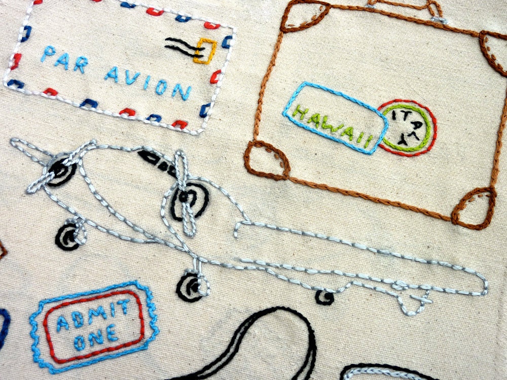 World Traveler Embroidery Pattern