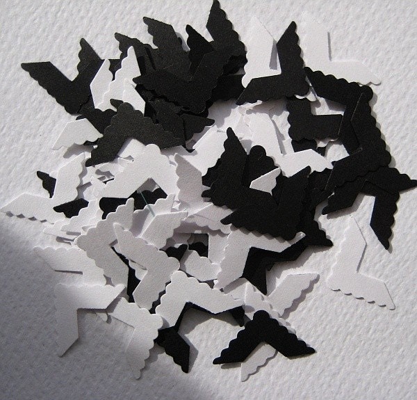 100 Black White Photo Corner punch die cut embellishments noE300