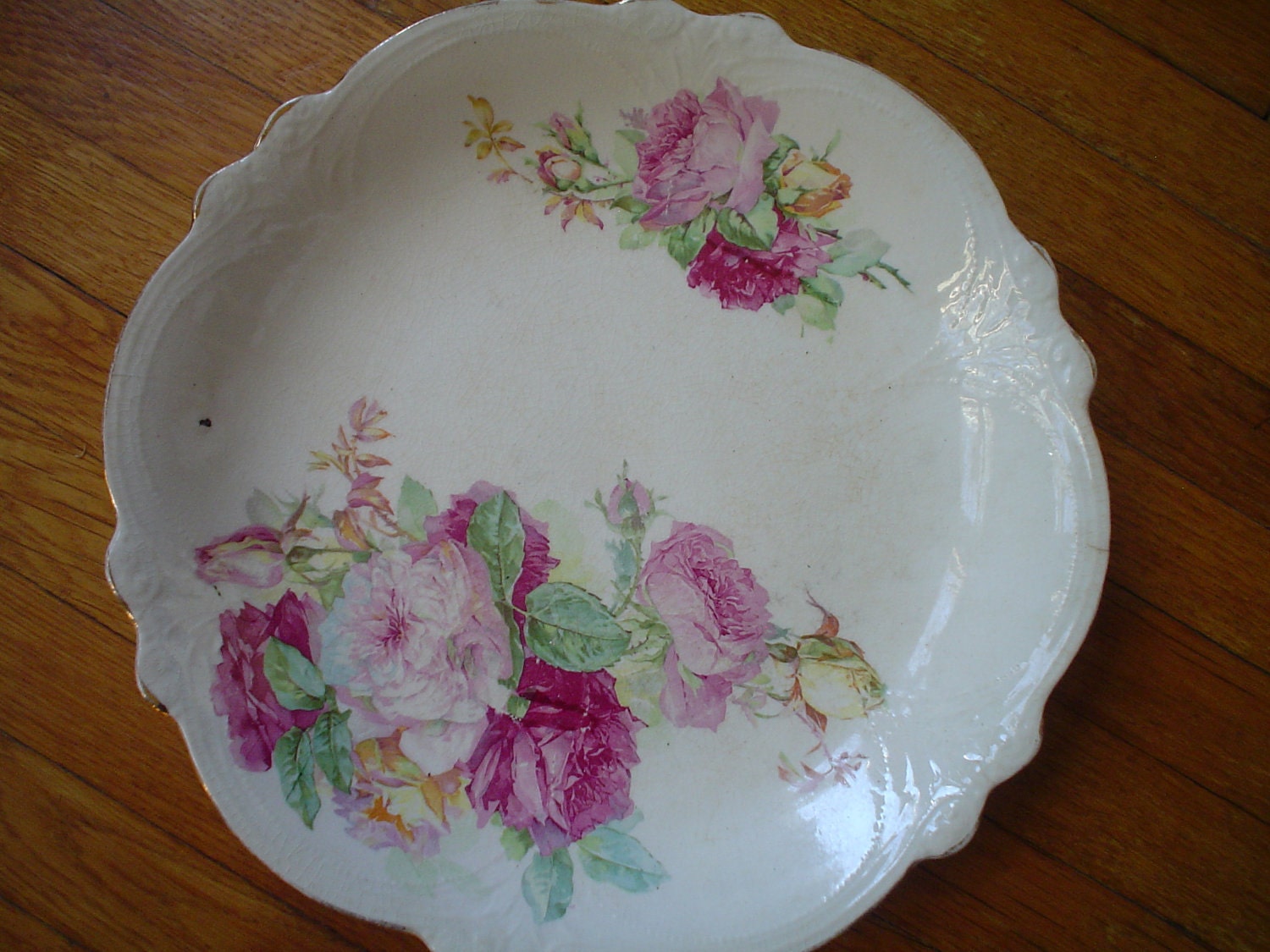 Vintage Serving Plate Royal Firenza China Shabby CHIC