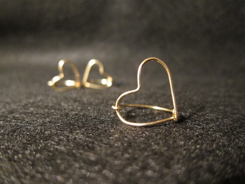 Double Hearts 14kt Gold Filled Large Heart Ring - made to size