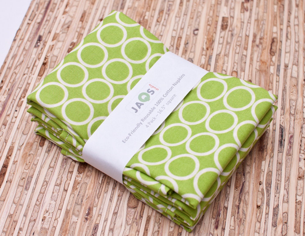 Eco-Friendly Large Cloth Napkins - Set of 4 - (N315)