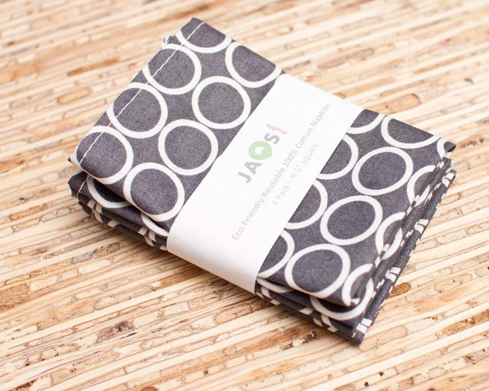 Eco-Friendly Small Cloth Napkins - Set of 4 - (N314s)