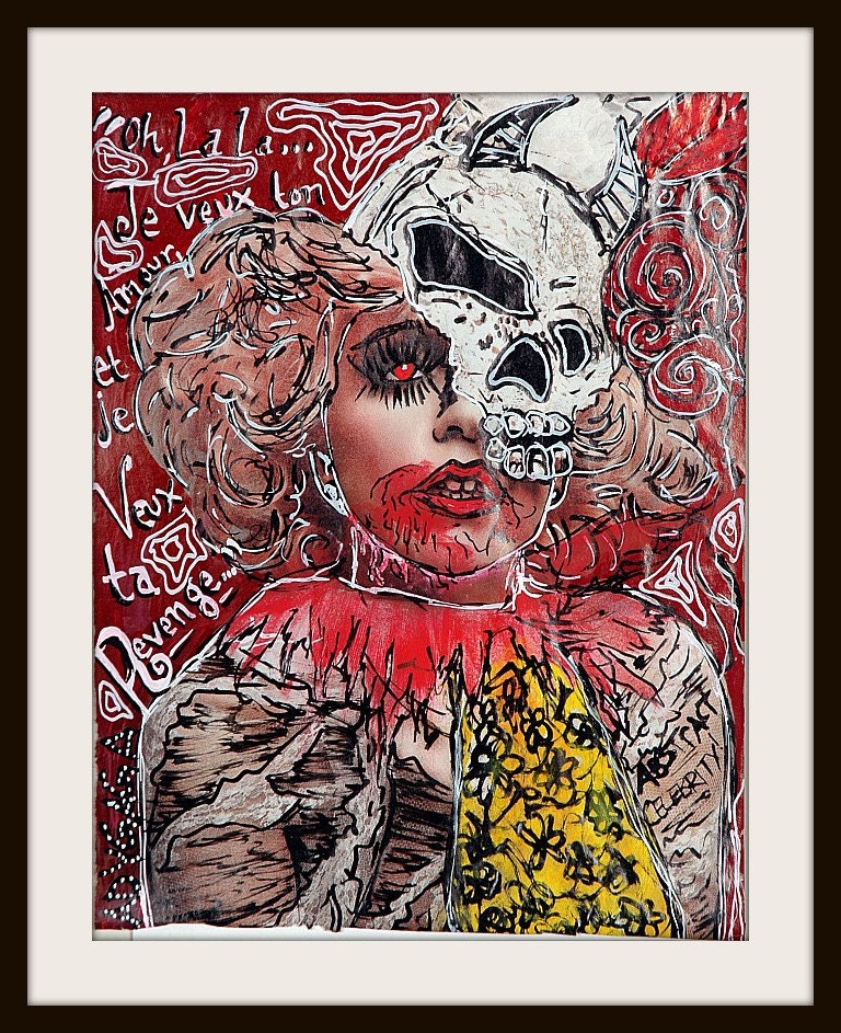 Lady Gaga by MOPS - ABSTRACT CELEBRITY 8x10" Print - Urban/Graffiti/Abstract Art