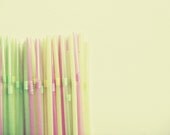Neon Straws -  Fine Art Photography Print 5x7