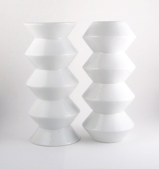 modern white vase