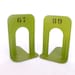 Acid GREEN INDUSTRIAL Chic BOOKENDS