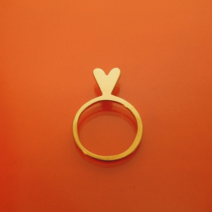 Yellow Valentine's ring / bague Valentine jaune