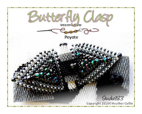 Snap on Beaded Clasp Beading Tutorial BUTTERFLY CLASP