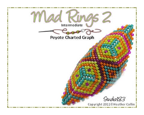 Ethnic Tribal Rings Charted Graph Pattern MAD RING 2