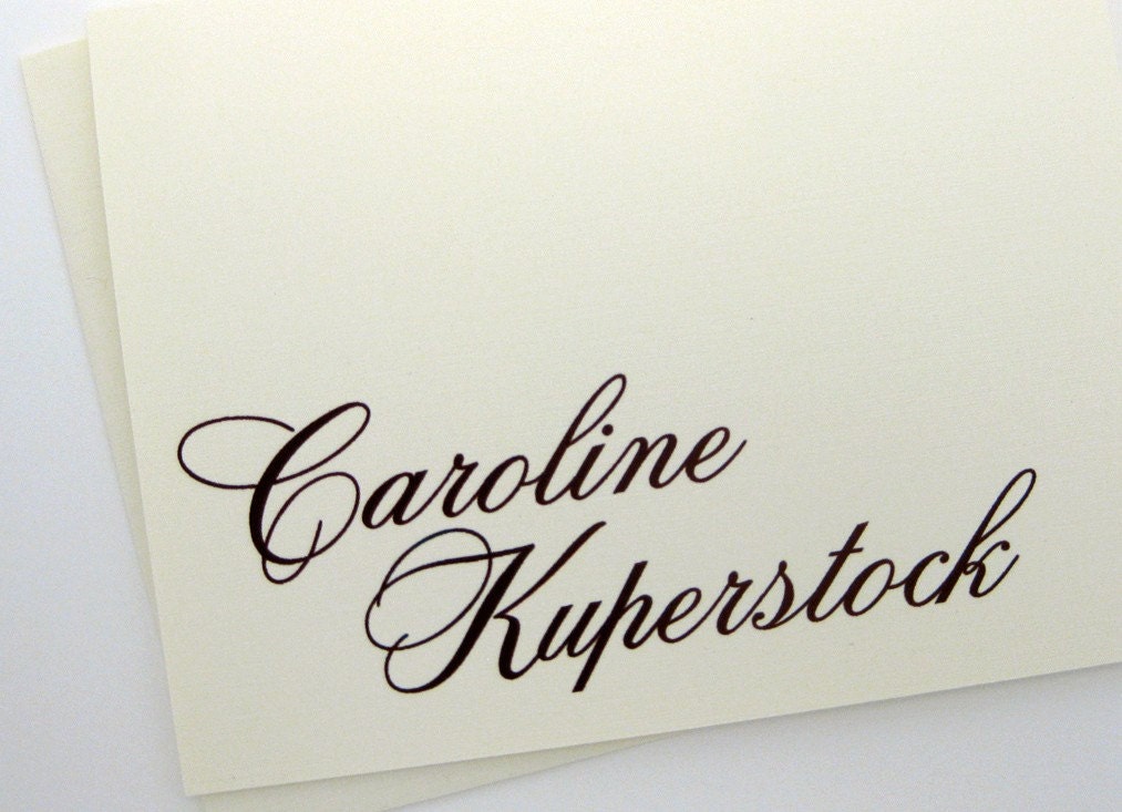 Bride, Bridal shower, Chocolate brown, Cream, Linen paper, Script Stationery