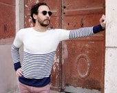 Striped Sweater for Men, Handmade: Marinero, Spring Collection