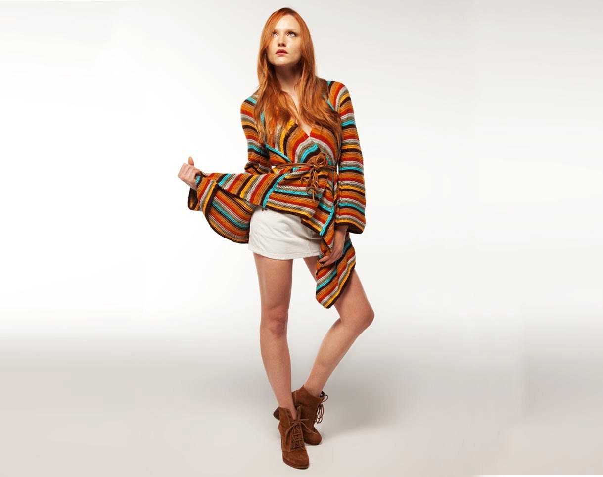 Multi Color Top / Tunic: Redemption. Handmade, Winter Collection