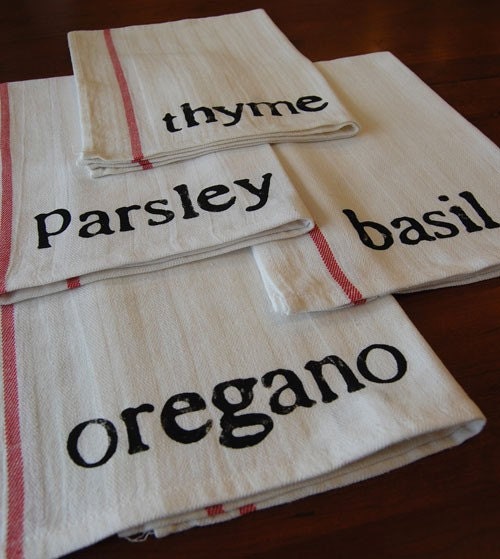 Cooking Herbs - Kitchen Towel Set