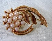 Vintage Pearl Cluster Brooch Pin