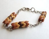 Vintage Chevron Bead Bracelet