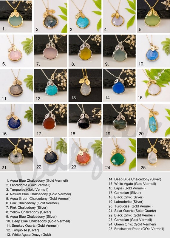 White Agate Druzy Necklace - Druzzy Personalized Necklace -  Drusy Personalized Jewelry - Custom Stamp Initials