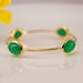 Bangle - Green Onyx Bracelet - Marquise Green Onyx Bangle - Bezel set gemstone bangle - gold bangle Mother's Day Gift